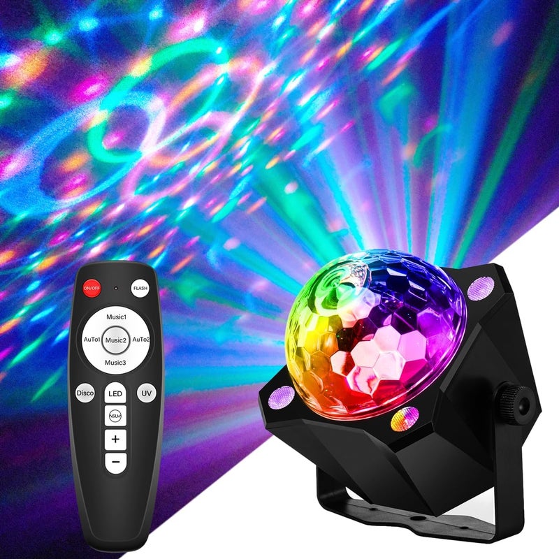 XJXTC Disco Ball Party Lights Sound Activated with Strobe Effect for Halloween Christmas Parties Birthday Karaoke Wedding Home Club Decor - Image 1